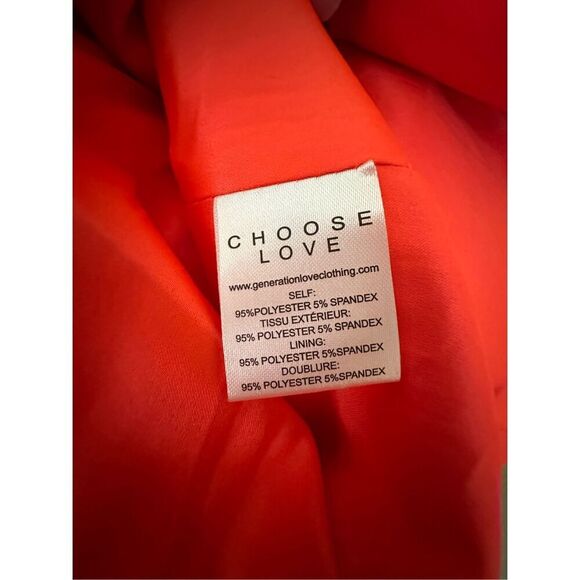 Generation Love Leighton Crepe Blazer in Papaya Size S - Picture 8 of 9
